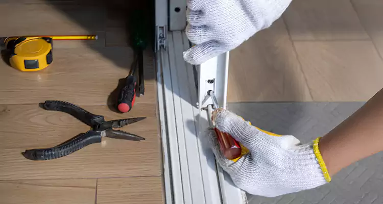 Backyard Sliding Door Track Repair in Myrtle Grove, FL